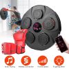 Music Boxing Machine Electronic Wall Target Punching Pad LED Lighted Sandbag Boxing Training Machine Exercise Equipment with Half Finger Adult Boxing