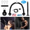 8Pcs Cable Pulley System Gym Fitness LAT and Lift Pulley System DIY Home Gym Equipment Gym Machineï Tricep Rope Cable Attachment For Arm Strength Tr