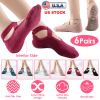 6!cks Women Yoga Sockséth Straps Non-Slip Grips for Pilates Pure Hospital Walking Dance Indoor