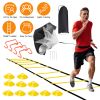 Speed Agility Training Equipment Set For Pro Beginner Including Cones Parachute Stakes Hurdles 19.68FT Ladder with Carrying Bag Soccer Football Basket