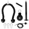 8Pcs Cable Pulley System Gym Fitness LAT and Lift Pulley System DIY Home Gym Equipment Gym Machineï Tricep Rope Cable Attachment For Arm Strength Tr