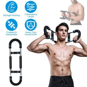 1Pc Adjustable Twister Arm Exerciser Spring Workout Bar Strength Enhancer for Men with 3 Resistance Levels 66-110LBS Chest Biceps Triceps Thighs