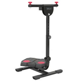 Soozier Foldable Ab Twister Board for Waist Trimming with LCD Display, Ab Workout Equipment for Women and Men, Red