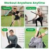 1Pair Ropeless Battle Ropes for Home Portable Compact Workout Exercise Training Battle Rope With Waist Strap for Women Men Strength Training Spring Ba