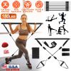 Pilates Bar Kit with 180LBS Resistance Bands Multifunctional Pilates Yoga Toning Bar Full Body Exercise Equipment Set for Beginners Intermediates Prof