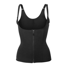 Zippered Waist Trainer Corset Waist Tummy Control Body Shaper Cincher Back Support with Adjustable Straps for Women (Option: BodyShaperXL)