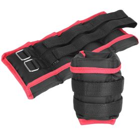 Ankle Weights Set 2.2/4.4LBS Pair Wrist Arm Ankle Weight with Iron Sandbags Fillings Length Adjustable Strap For Workout Physical Therapy Strength Tra (Option: 2PcsAnkleWeight2.5LBS)