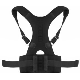 Unisex Posture Corrector Support Magnetic Lumbar Back Posture Support Belt Adjustable Upper Back Braces Clavicle Shoulder Brace Belt Pain Relief Thera (Option: BackBraceBeltXL)