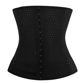 U-Shaped Slimming Waist Belt Body Abdominal Shapewear Memory Fabric Office Ladies Postpartum Mothers (Option: WaistTrainerBlackXL)