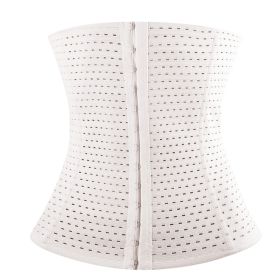 U-Shaped Slimming Waist Belt Body Abdominal Shapewear Memory Fabric Office Ladies Postpartum Mothers (Option: WaistTrainerBeige3XL)