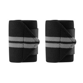2PCS Wrist Straps 15" Adjustable Unisex Wrist Support Braces with Thumb Loops for Powerlifting Weight Lifting Strength Training Gym Bodybuilding Worko (Option: GymTrainingBandageGray)