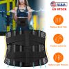 Back Support Brace Breathable Mesh Lumbar Support Beltdjustable Lower Back Brace with Stays and Springs for Pain Relief for Men Women