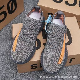 2023 Men's Sports Running Shoes Breathable And Anti Slip Sports Shoes 350v2 Jelly Sole Sports And Leisure (Color: Gray-orange, size: 42)