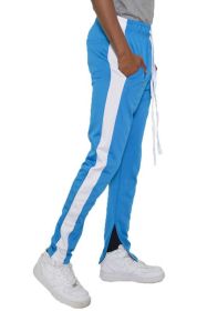 SINGLE STRIPE TRACK PANTS (Color: AQUA WHITE, size: XL)
