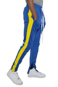 SINGLE STRIPE TRACK PANTS (Color: ROYAL YELLOW, size: 3XL)
