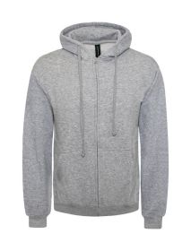 FLEECE ZIPPER HOODIE (Color: H-12, size: XL)