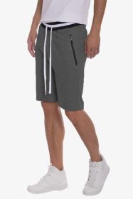 Weiv Mens French Terry Sweat Short (Color: Charcoal, size: XL)