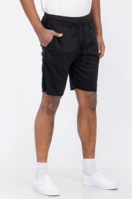 Raw Cut Sweat Shorts (Color: BURGUNDY, size: M)