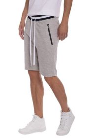 Weiv Mens French Terry Sweat Short (Color: Grey, size: L)