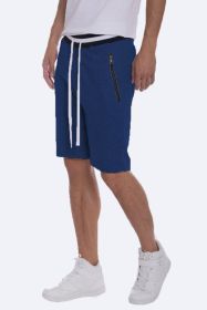 Weiv Mens French Terry Sweat Short (Color: NAVY, size: XL)