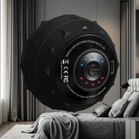 Rechargeable High Intensity Vibration Massage Ball for Muscle and Fitness, Electric Fascia Release for Neck, Back and Feet, USB Charging (Color: Black)