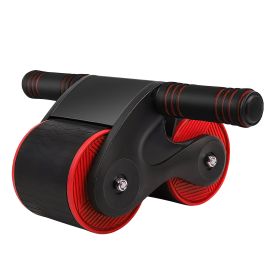 Automatic Rebound Abdominal Wheel Anti-slip AB Roller Wheel with Kneel Pad Phone Holder Home Gym Abdominal Exerciser for Men Women (Option: AbdominalWheelRed)